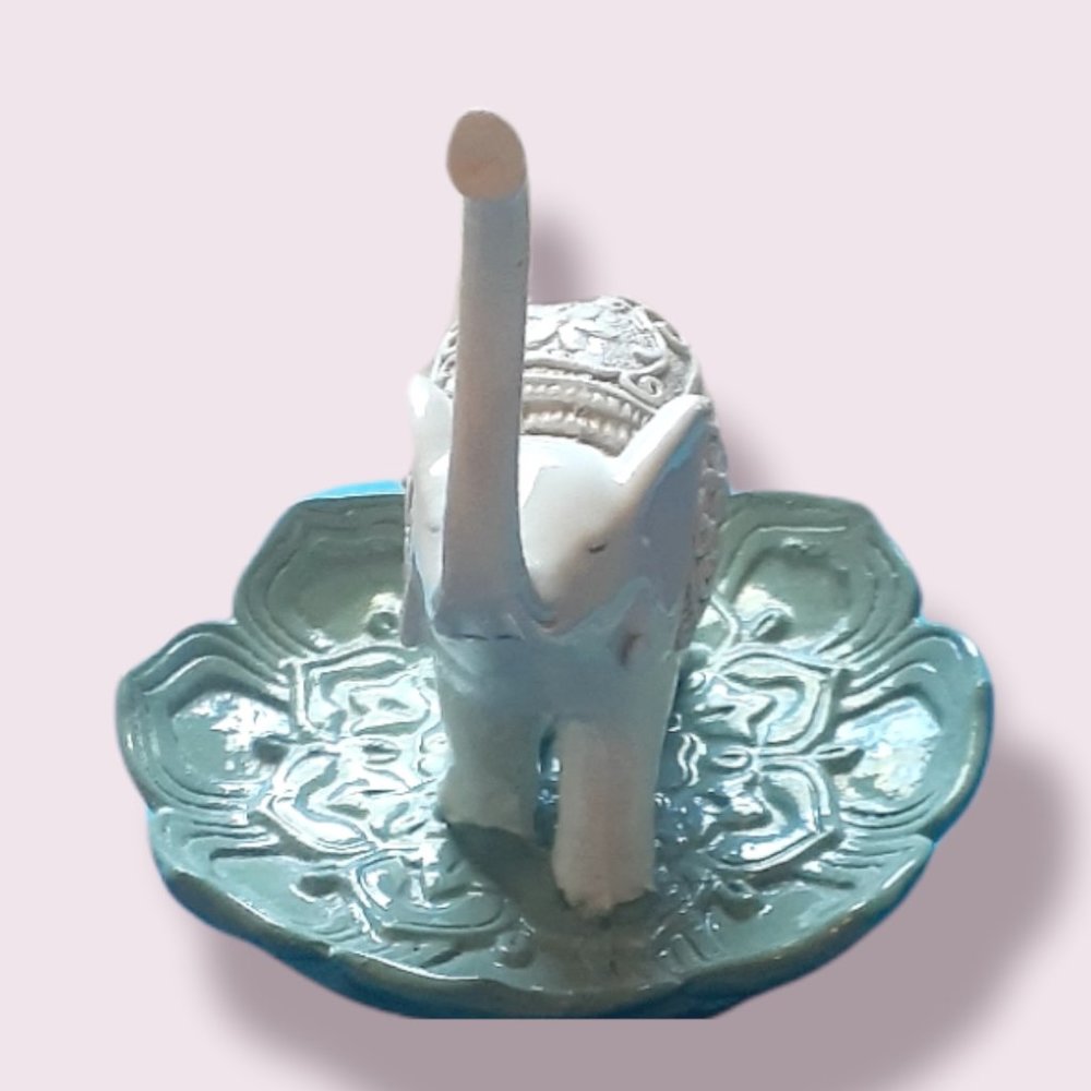 Ceramic Elephant Ring/Jewelry Tray